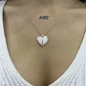 Gümüş Rose Kalpli İsimli Bayan Kolye SL4351 thumbnail 2