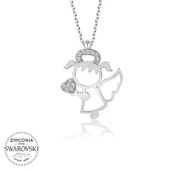 Swarovski Taşlı Gümüş Su Perisi Bayan Kolye SL4165 - 1
