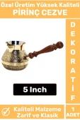 Özel Yüksek Kalite Isı İletkeni Kolay Temizlenir Estetik Dekoratif Türk Kahvesi Pirinç Cezve 5 Inch - 1