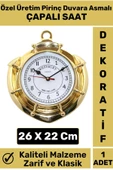 Özel Üretim Yüksek Kaliteli Ev Ofis Klasik Dekoratif Şık Hediyelik Pirinç Duvara Asmalı Çapalı Saat thumbnail 1