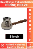 Özel Yüksek Kalite Isı İletkeni Kolay Temizlenir Estetik Dekoratif Türk Kahvesi Pirinç Cezve 5 Inch - 1