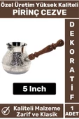 Özel Yüksek Kalite Isı İletkeni Kolay Temizlenir Estetik Dekoratif Türk Kahvesi Pirinç Cezve 5 Inch - 1