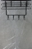 Lif Askılığı - Tüm Şampuanlıklara Uyumlu Paslanmaz Banyo Köşeliği Askısı Düzenleyici Havluluk - 2