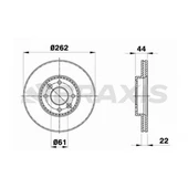 ON FREN DISK AYNASI HAVALI LAGUNA I MEGANE I SAFRANE 1.6 - 1.8 - 1.9 - 2.0 - BRAXIS AE0117 - 2