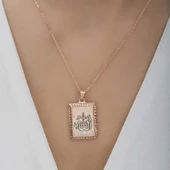 Gümüş Rose Allah Yazılı Kadın Kolye SL4750 thumbnail 8
