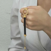 Gümüş Çeyrek Takılabilen Altın Kaplama Kadın Bileklik  SL4700 thumbnail 6