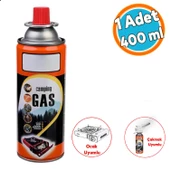 Kamp Gazı Bütan Propan Gaz Tüpü Portatif Ocak Kartuşu Tek kullanımlık Pürmüz 400 ml 1 Adet - 1