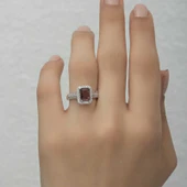 Gümüş Mor Baget Taşlı Kadın Yüzük SL4715 thumbnail 11