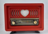 Nostaljik Radyo Adaptörlü Kırmızı Renk Aşiyan 1 - 1