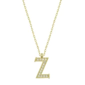 Gümüş Gold Z Harfi Kadın Kolye SL4782 thumbnail 1