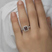 Gümüş Mor Baget Taşlı Kadın Yüzük SL4715 thumbnail 12