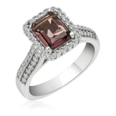 Gümüş Mor Baget Taşlı Kadın Yüzük SL4715 thumbnail 1