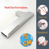 Yapışkanlı Kapı Numarası Küçük Boy 50 mm  5 cm Numara 1 Rakam Bir Sayısı Krom Renk Numaralar 1 Adet thumbnail 1