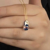 Gümüş Gold Erkek Çocuk Pabuç Kadın Kolye SL5456 thumbnail 4