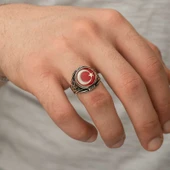 Gümüş Ay Yıldız Erkek Yüzük  SL5154 thumbnail 3