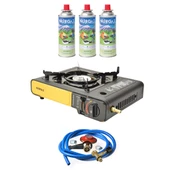 Nurgaz Ng 501 Çantalı Tekli Portatif Ocak + 3 Adet Kartuş +Hortum Dedantör Musluk Set - 1