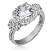 Gümüş Kare Montür Tek Taş Kadın Yüzük SL5087 thumbnail 1