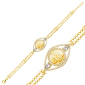 Gümüş Gold Kaplama Tuğralı Kadın Bileklik SL5639 thumbnail 1