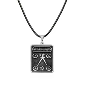 Gümüş Barbaros Hayrettin Paşa Sancağı İşlemeli Kolye SL5243 thumbnail 1