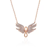 Gümüş Rose Melek Kanadı Sonsuzluk Kadın Kolye SL5323 thumbnail 1