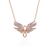 Gümüş Rose Melek Kanadı Sonsuzluk Kadın Kolye SL5323 thumbnail 3