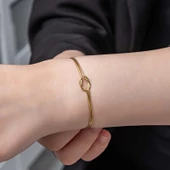 Gümüş Gold Aşk Düğüm Kadın Bileklik SL6060 thumbnail 7