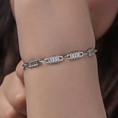 Gümüş Baget Taşlı Kadın Bileklik SL6065 thumbnail 3