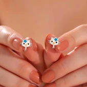 Gümüş Panda Çocuk Küpesi SL6136 thumbnail 2