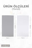 6'lı Greek Gri-Beyaz Banyo Havlusu - 70x140 Cm, 490 Gr, %100pamuk, Spa Ve Otel Havlusu - 2
