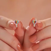 Gümüş Kapadokya Balon Çocuk Küpesi thumbnail 2