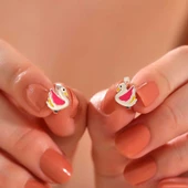 Gümüş Kuğu Çocuk Küpesi SL6115 thumbnail 2