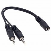 3.5 mm Stereo Dişi 2X3.5 mm Stereo Erkek Kablo  18749 - 1