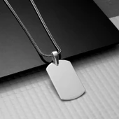 Gümüş Kare Plaka Kolye SL5946 thumbnail 2