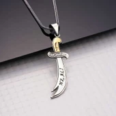 Gümüş Hz. Ali Zülfikar Kolye  SL5928 - 2