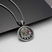 Gümüş Osmanlı Armalı Erkek Kolye SL5940 thumbnail 2