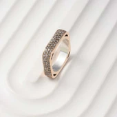 Gümüş 3 Sıra Kare Tamtur Kadın Yüzük SL5963 thumbnail 1