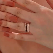 Gümüş Rose Zirkon Taşlı Kadın Yüzük  SL6202 thumbnail 2