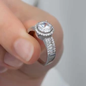 Gümüş Tek Taş Kadın Yüzük  SL6256 thumbnail 2