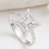 Gümüş Kare Zirkon Taşlı Kadın Yüzük  SL6223 thumbnail 1