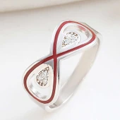 Gümüş Zirkon Taşlı Sonsuzluk Kadın Yüzük  SL6190 thumbnail 3