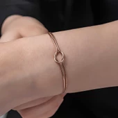 Gümüş Rose Aşk Düğüm Kadın Bileklik SL6061 thumbnail 1