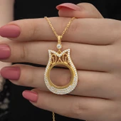 Gümüş Gold Kaplama Çeyrek Altın Takılabilen Kadın Kolye thumbnail 1