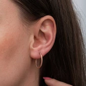 Gümüş Rose Kalemli Halka Kadın Küpe SL6680 thumbnail 10