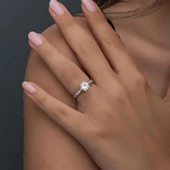 Gümüş Tek Taş Kadın Yüzük  SL6278 thumbnail 1