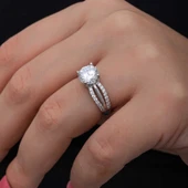 Gümüş Tek Taş Kadın Yüzük  SL6856 thumbnail 11