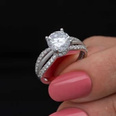 Gümüş Tek Taş Kadın Yüzük  SL6856 thumbnail 9