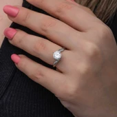 Gümüş Tek Taş Kadın Yüzük  SL6855 thumbnail 10