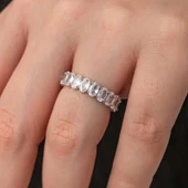 Gümüş Oval Taşlı Tamtur Kadın Yüzük  SL7290 thumbnail 11