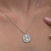 Gümüş Fil Motifli Şans Kadın Kolye SL6285 thumbnail 4