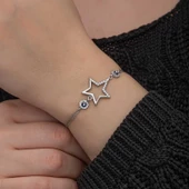 Gümüş Yıldız Nazarlı Kadın Bileklik SL6997 thumbnail 5